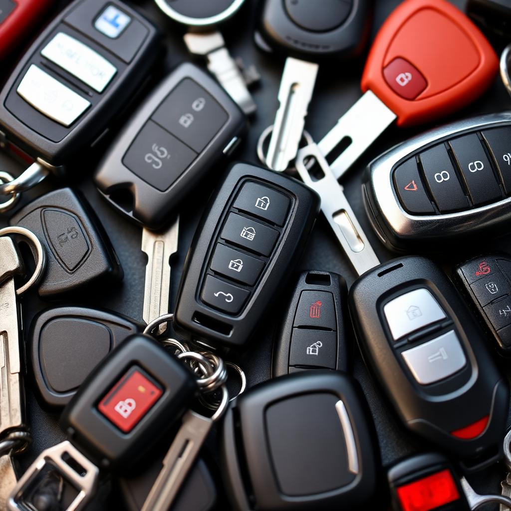 Professional car key services including transponder keys, smart keys, and key fobs